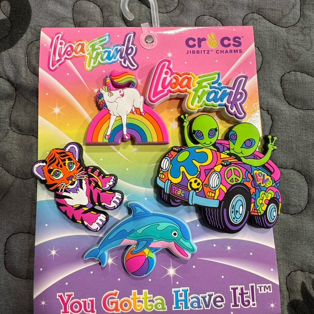 Lisa Frank Colorful Jibbitz Charms Set